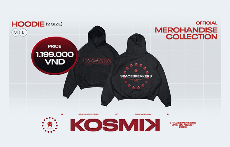 [KOSMIK] HOODIE SSL - ĐEN (Size M)