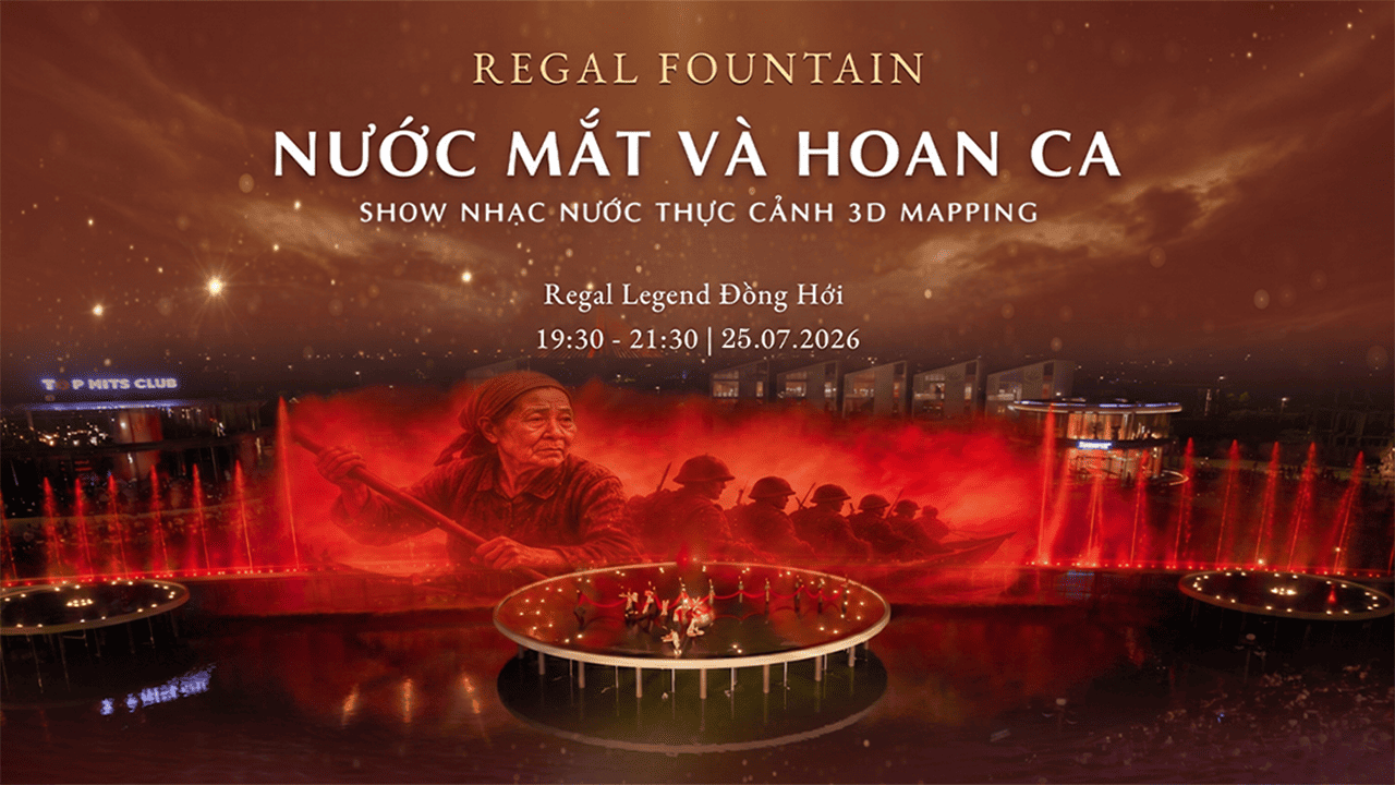 Regal Fountain - Show Nhạc Nước Thực Cảnh 3D Mapping Nước Mắt Và Hoan Ca