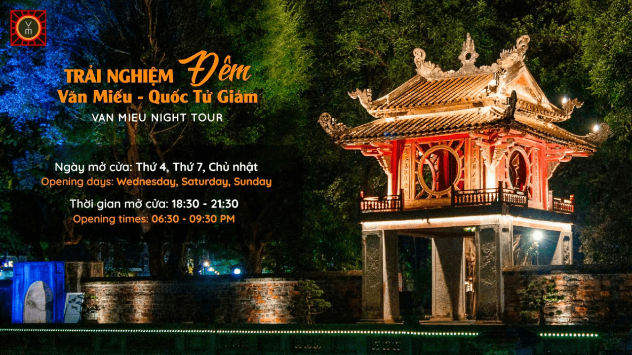Poster TOUR ĐÊM VĂN MIẾU - VAN MIEU NIGHT TOUR
