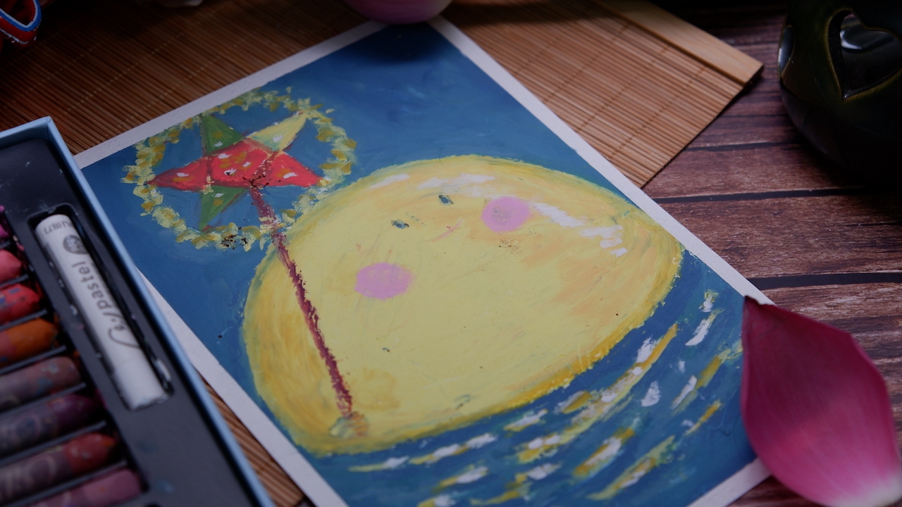 ART WORKSHOP OIL PASTEL PAINTING "THU HOẠ VẦNG TRĂNG"