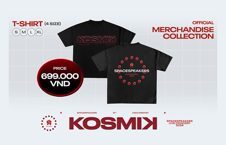 [KOSMIK] ÁO THUN SSL - ĐEN (Size S)